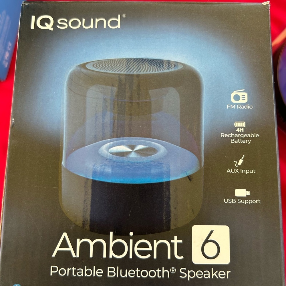 IQ Sound Black Portable Bluetooth Speaker with LED Display